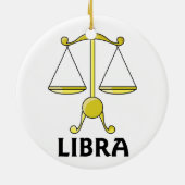 Cartoon Libra Scales Keramik Ornament (Hinten)