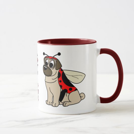 Cartoon-Liebe-Mops-Tasse Tasse (Rechts)