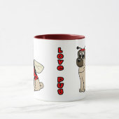 Cartoon-Liebe-Mops-Tasse Tasse (Zentrum)