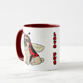 Cartoon-Liebe-Mops-Tasse Tasse (Vorderseite Links)