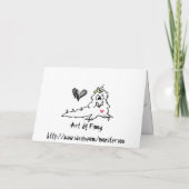 Cartoon Liebe Slug Monster Karte (Rückseite)