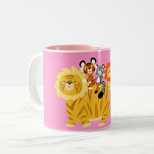 Cartoon Liger und Freunde Tasse (Vorderseite Links)