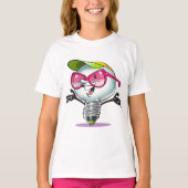 Cartoon Lightbulb Girls T - Shirt (Vorderseite)