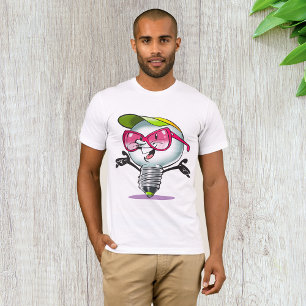 Cartoon Lightbulb Mens T - Shirt