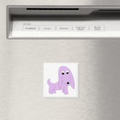 Cartoon lila Hund Hübsch Pose Magnet (In Situ (Geschirrspüler))