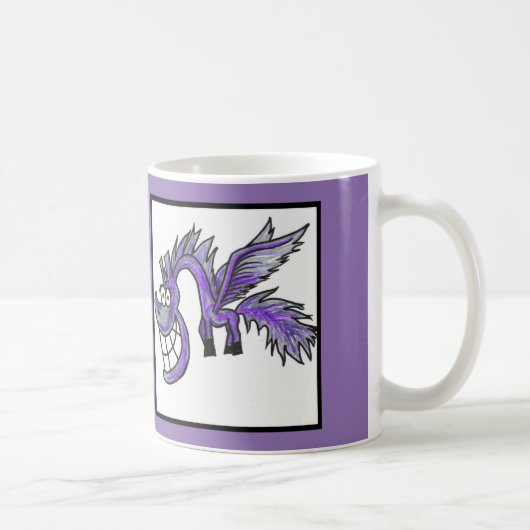 Cartoon-lila Pegasus-Tasse Kaffeetasse (Rechts)
