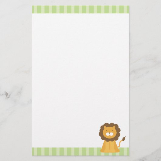 Cartoon Lion Briefpapier (Vorderseite)