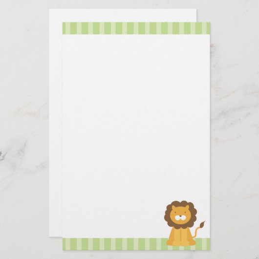 Cartoon Lion Briefpapier (Vorne/Hinten)