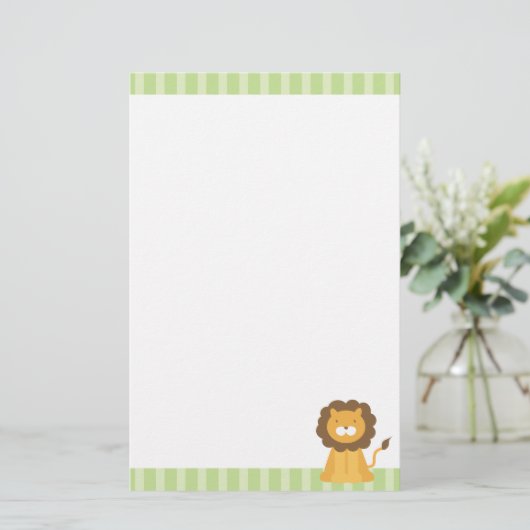 Cartoon Lion Briefpapier (Stehend Vorderseite)