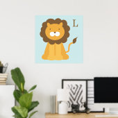 Cartoon Lion Children's Wall Art Poster (Heimbüro)