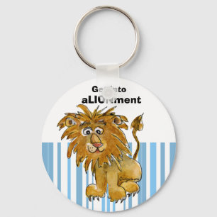 Cartoon Lion Einstieg in den Alignment-Schlüsselan Schlüsselanhänger