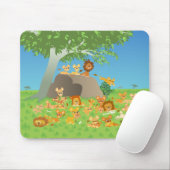 Cartoon Lion Familienmousepad Mousepad (Mit Mouse)