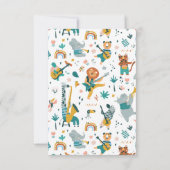 Cartoon Lion & Guitar Geburtstag Einladung (Rückseite)