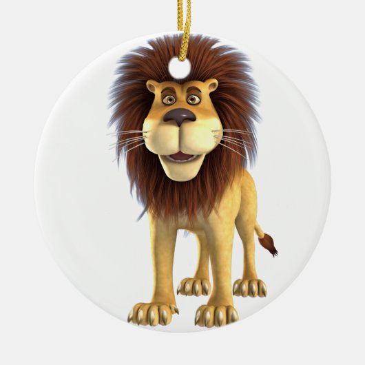 Cartoon Lion Keramik Ornament (Vorne)