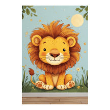 Cartoon Lion kids wall art