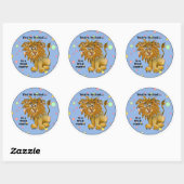 Cartoon Lion Party Einladung Custom Aufkleber (Blatt)