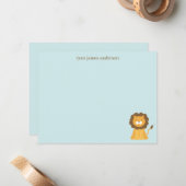 Cartoon Lion Personalisiert Vielen Dank, dass Sie Mitteilungskarte (Vorderseite/Rückseite Beispiel)