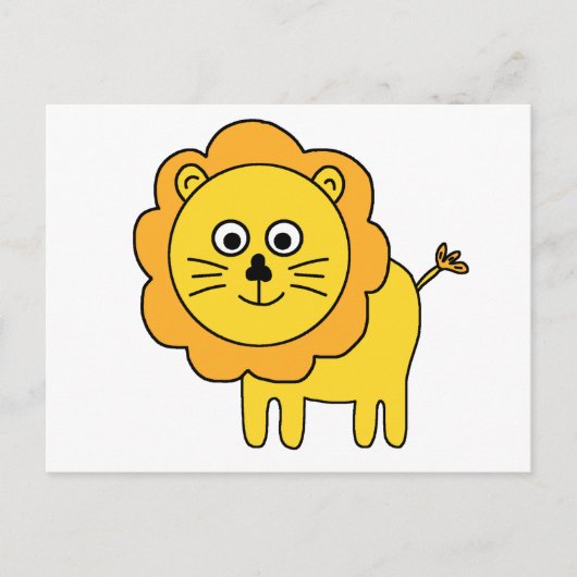 Cartoon Lion Postkarte (Vorderseite)