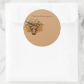 Cartoon Lion Runder Aufkleber (Tasche)