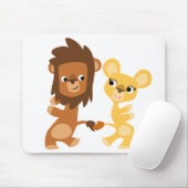 Cartoon Lion und Lioness tanzen Mousepad (Mit Mouse)