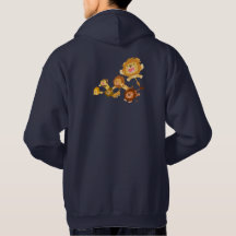 Cartoon Lions' Parade Hooded Sweatshirt (hinten)