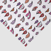 Cartoon Lipstick Lächeln Fun Muster Seidenpapier (Ausschnitt)