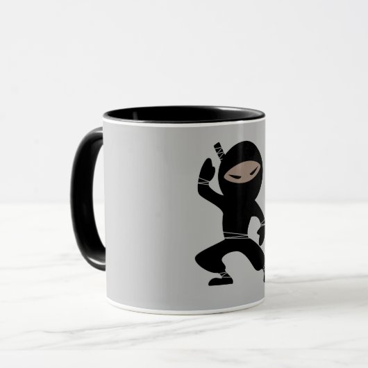 Cartoon Little Ninja Krieger Tasse (Vorderseite Links)