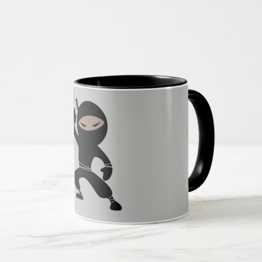 Cartoon Little Ninja Krieger Tasse (VorderseiteRechts)