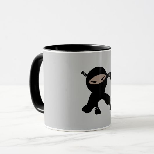 Cartoon Little Ninja Warrior Tasse (Vorderseite Links)