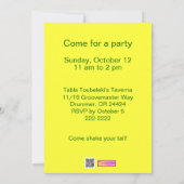 Cartoon Lizard Kids Reptile Birthday Einladungen (Rückseite)