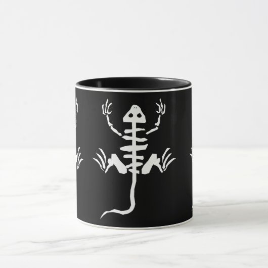 Cartoon Lizard Skeleton Knochen Tasse (Zentrum)