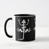 Cartoon Lizard Skeleton Knochen Tasse (Links)