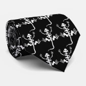 Cartoon Lizard Skeletons Krawatte (Gerollt)