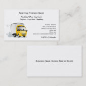 Cartoon-LKW in Motion Shipping Moving Company Visitenkarte (Vorne/Hinten)