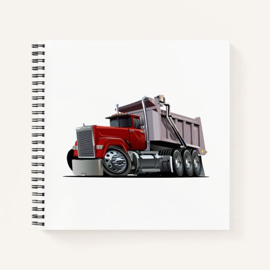 Cartoon-LKW-Notebook Notizblock (Vorderseite)