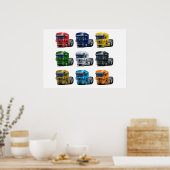 Cartoon-LKW-Plakat Poster (Küche)