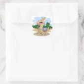 Cartoon Llama Quadratischer Aufkleber (Tasche)
