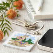 Cartoon Llama Schlüsselanhänger (Vorderseite rechts)