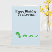 Cartoon-Loch- Nessmonster-lustige Wünsche auf Karte (Gelbe Blume)