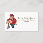 Cartoon-Logger für den beruflichen Baumstamm Visitenkarte (Vorderseite)
