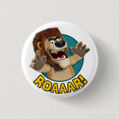 Cartoon-Löwe-Tier-Knopf Button (Vorderseite)