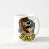 Cartoon-Löwe-Tier-Tasse Kaffeetasse (VorderseiteRechts)