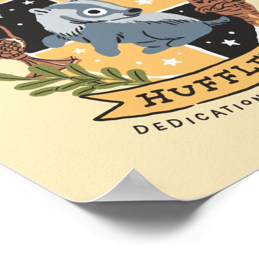 Cartoon Loyal Hufflepuff Poster (Ecke)