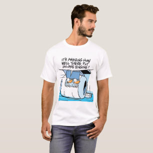Cartoon-Luftfahrt-Spaß-Enten-T-Shirt T-Shirt