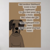 Cartoon lustig alte Mutter Hubbard-Kinderzimmer-Re Poster (Vorne)