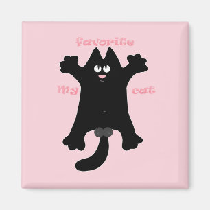 #Cartoon #lustige # Katzenwurfkissen Magnet