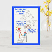 Cartoon lustiger Spaß Happy Birthday Karte (Gelbe Blume)