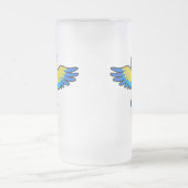 Cartoon-Macaw/Papagei Mattglas Bierglas (Mittel)