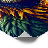 Cartoon Macaw Poster (Ecke)