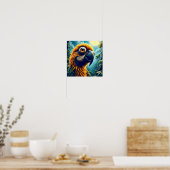 Cartoon Macaw Poster (Küche)